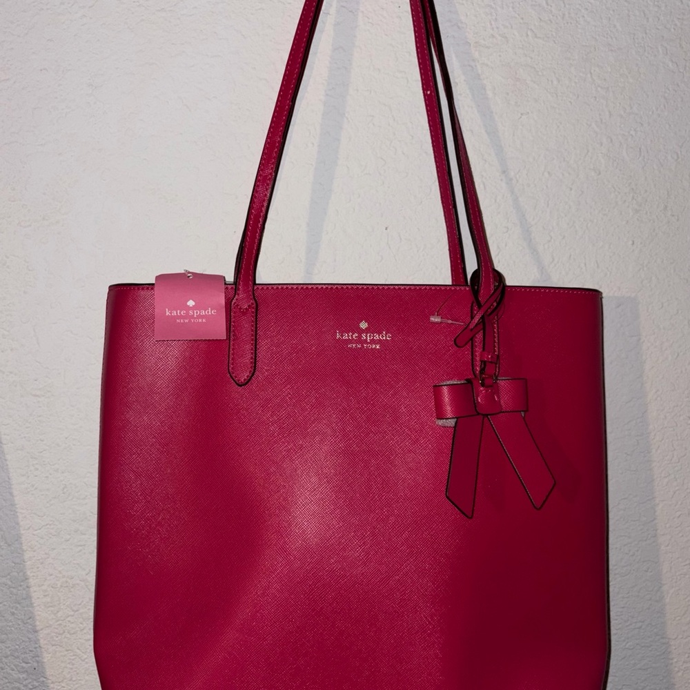 Kate Spade New York Pink Ruby Saffiano Tote – New with Tags
